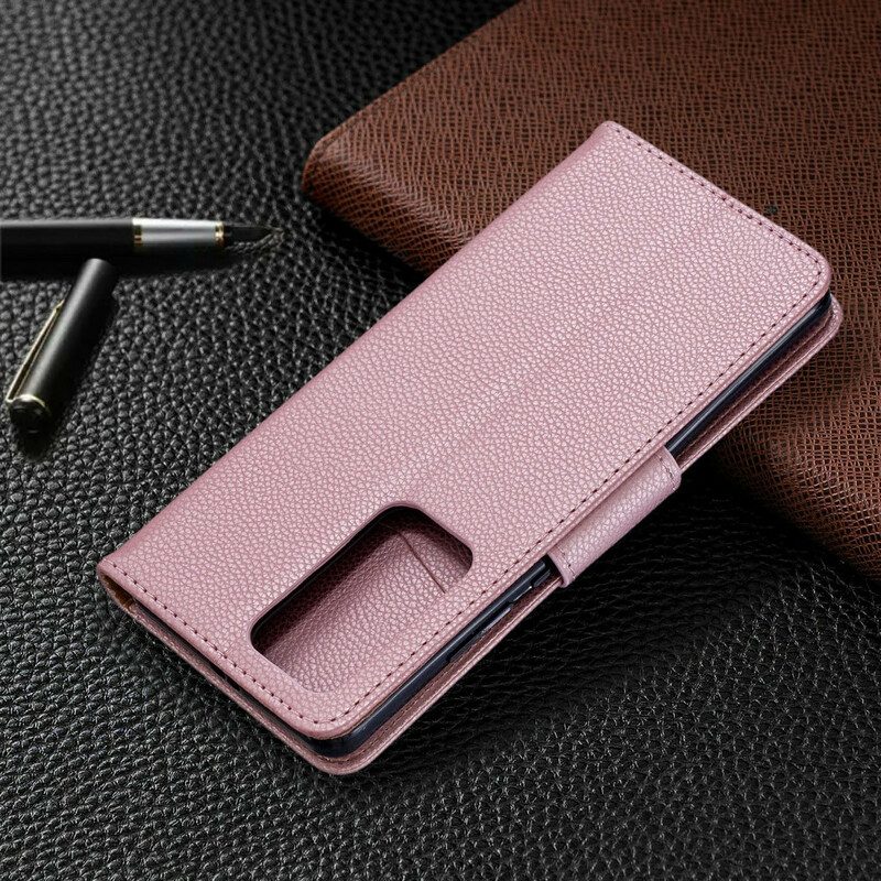 Lederhüllen Für Huawei P40 Pro Flip Case Lychee Rabat Oblique