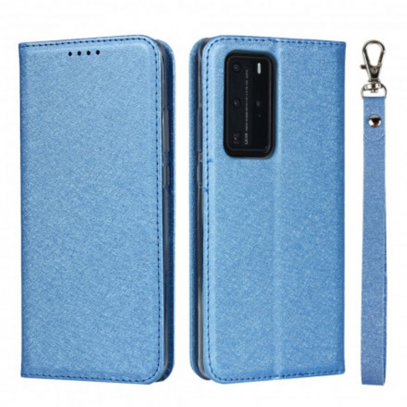 Schutzhülle Für Huawei P40 Pro Flip Case Weicher Lederstil Mit Riemen