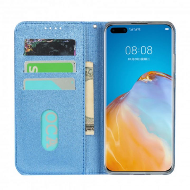 Schutzhülle Für Huawei P40 Pro Flip Case Weicher Lederstil Mit Riemen