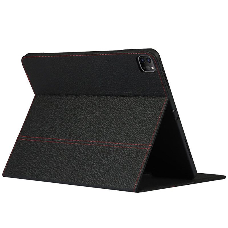 Case Für iPad Pro 12.9" (2021) Echtes Litschi-leder