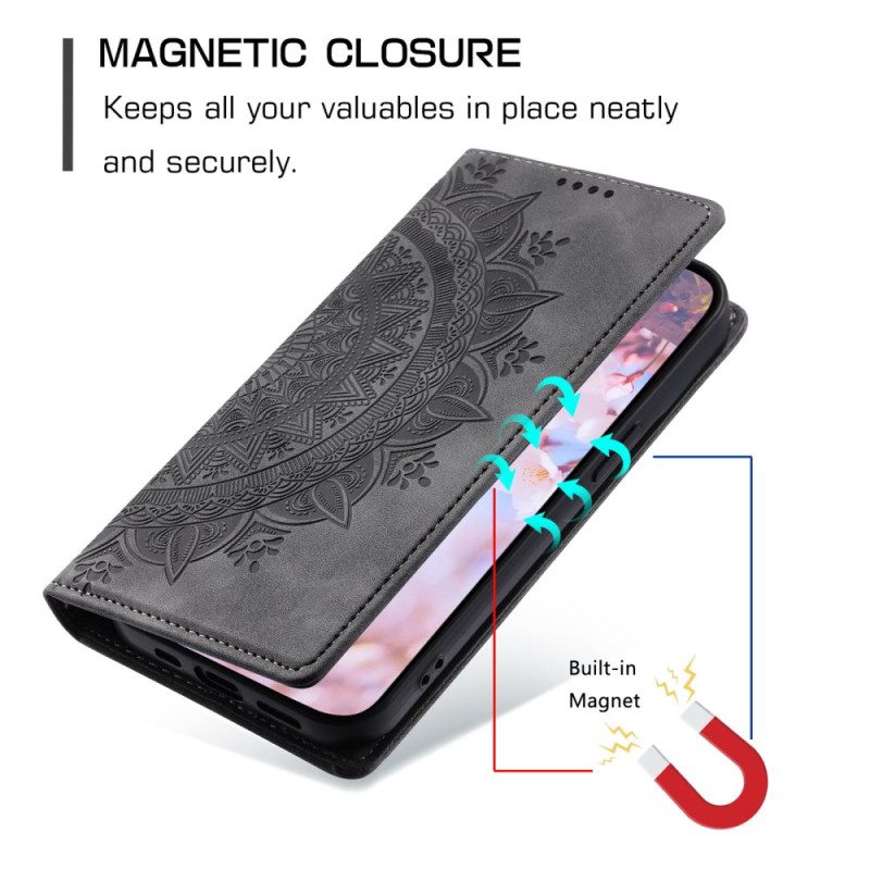 Flip Case Samsung Galaxy A16 5g Handyhülle Mandala-muster In Wildlederoptik