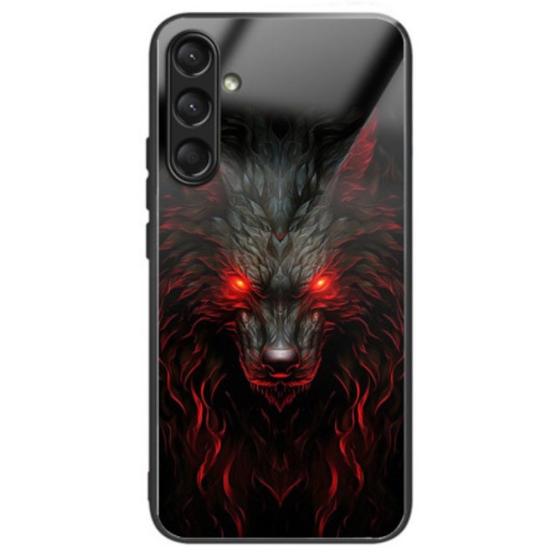 Hülle Samsung Galaxy A16 5g Handyhülle Red Wolf Gehärtetes Glas