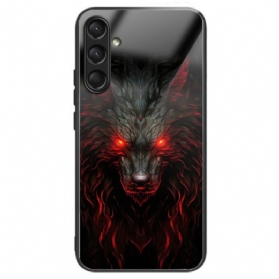 Hülle Samsung Galaxy A16 5g Handyhülle Red Wolf Gehärtetes Glas