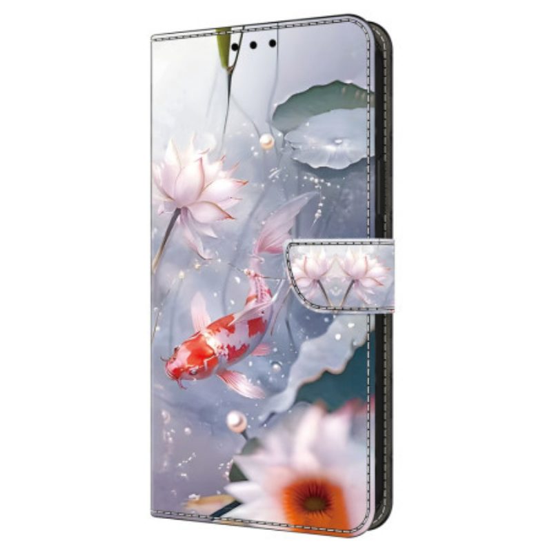 Lederhüllen Samsung Galaxy A16 5g Blumen Und Fische