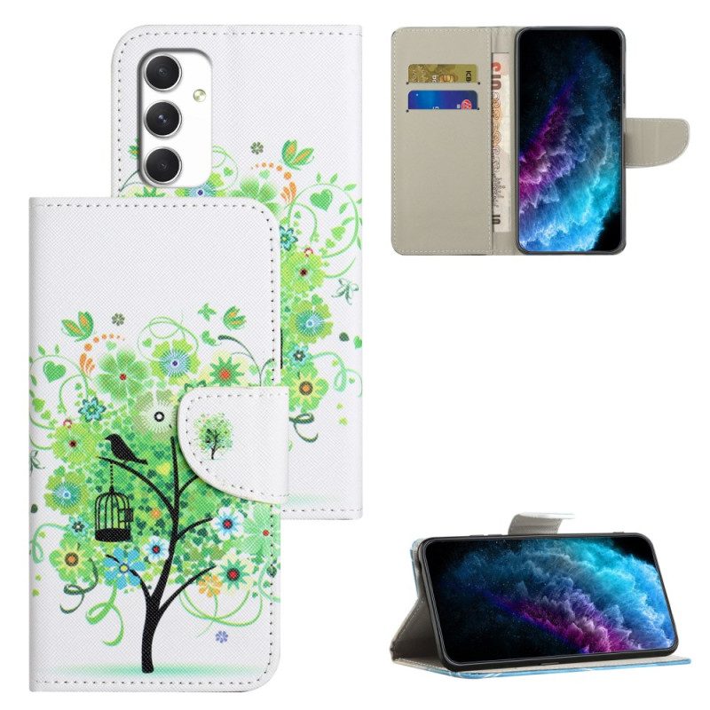 Lederhüllen Samsung Galaxy A16 5g Grüner Baum