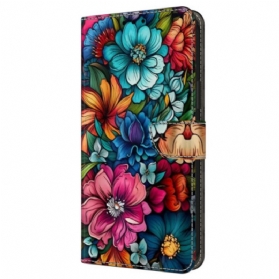 Lederhüllen Samsung Galaxy A16 5g Handyhülle Blumenmuster