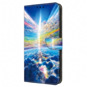 Lederhüllen Samsung Galaxy A16 5g Handyhülle Bunter Himmel