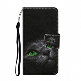 Lederhüllen Samsung Galaxy A16 5g Handyhülle Schwarze Katze