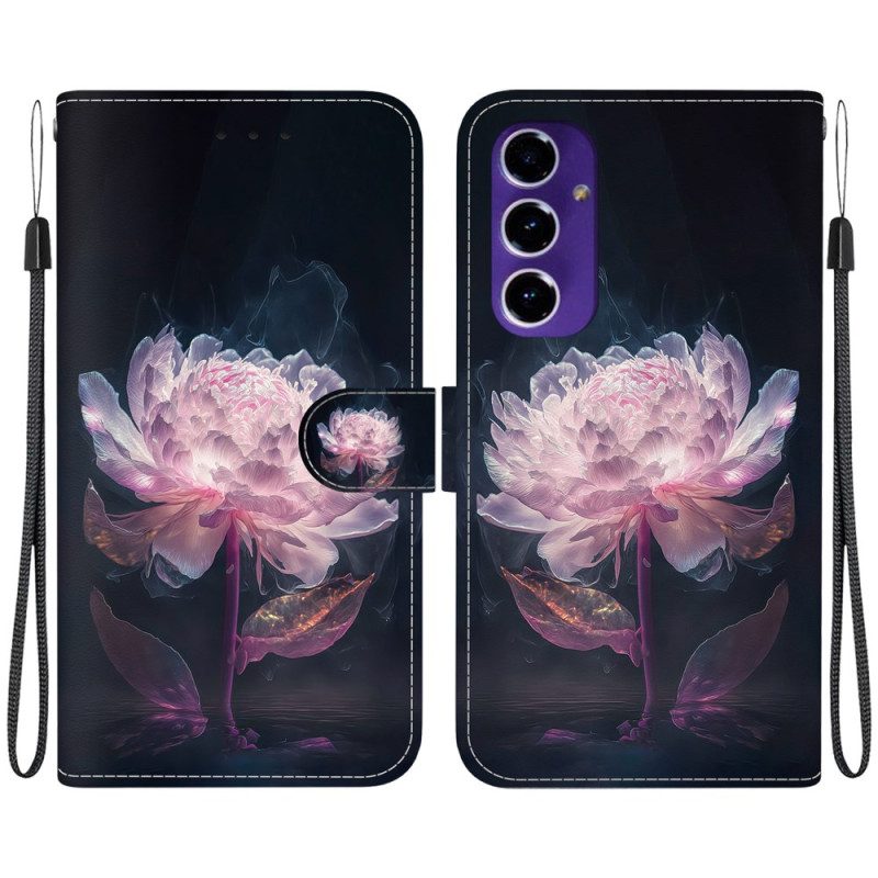 Lederhüllen Samsung Galaxy A16 5g Violette Pfingstrose