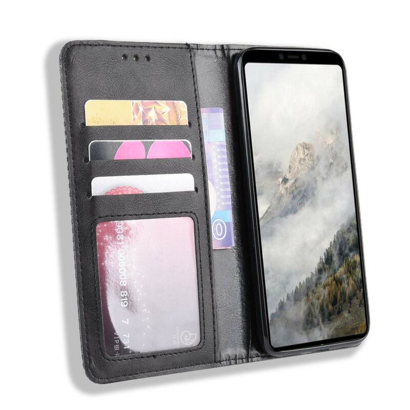 Schutzhülle Für Google Pixel 4 Flip Case Stilisierter Vintage-ledereffekt