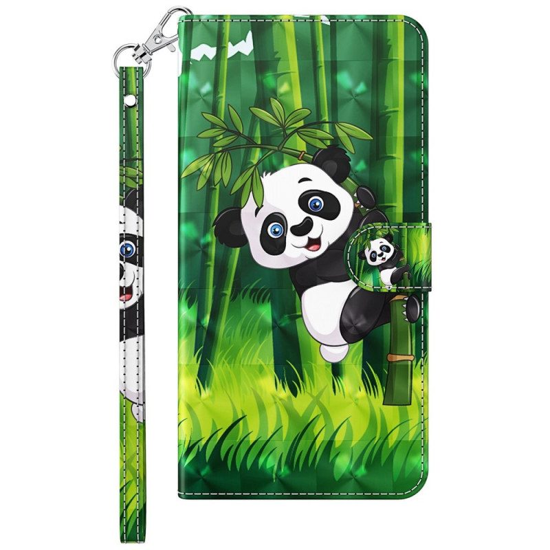 Flip Case Für Xiaomi Redmi A1 Panda Und Bambus