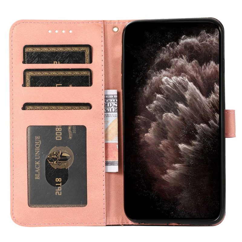 Flip Case Für Xiaomi Redmi A1 Zweifarbige Lederstruktur