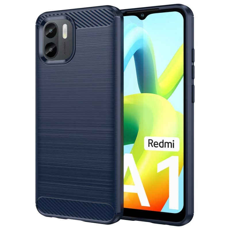 Hülle Für Xiaomi Redmi A1 Gebürstete Kohlefaser