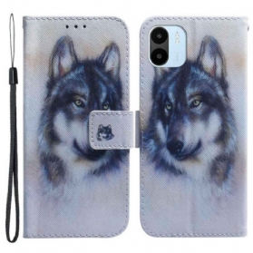 Lederhüllen Für Xiaomi Redmi A1 Aquarell-wolf