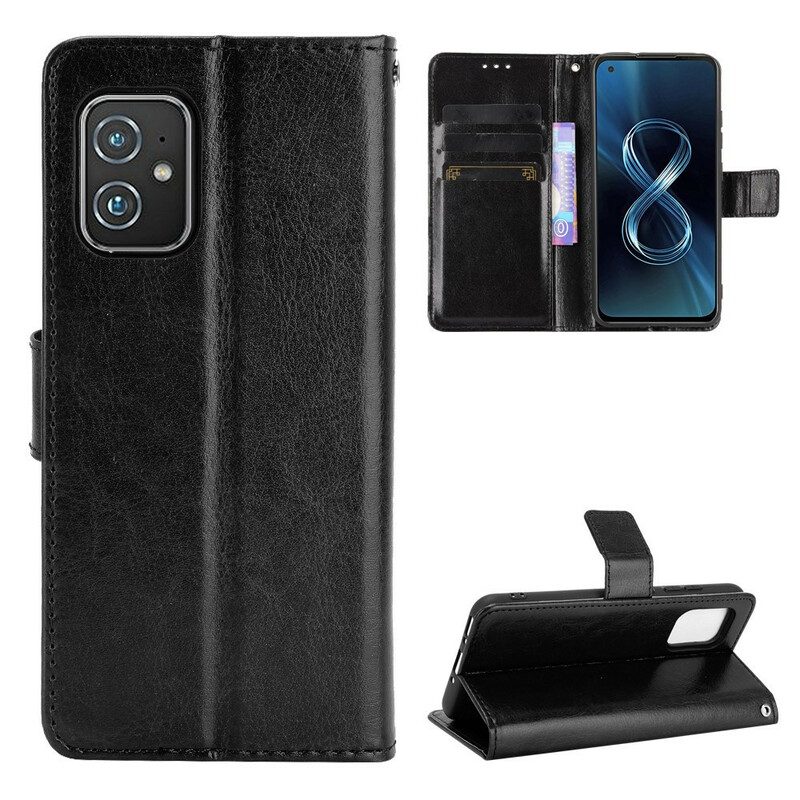 Flip Case Für Asus Zenfone 8 Auffälliges Kunstleder