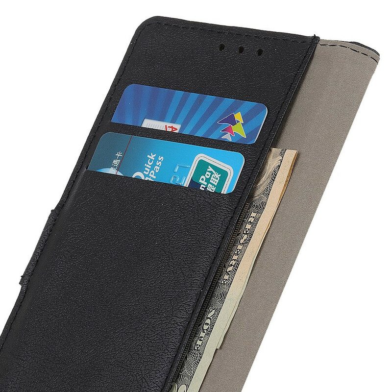 Flip Case Für Asus Zenfone 8 Einfacher Ledereffekt