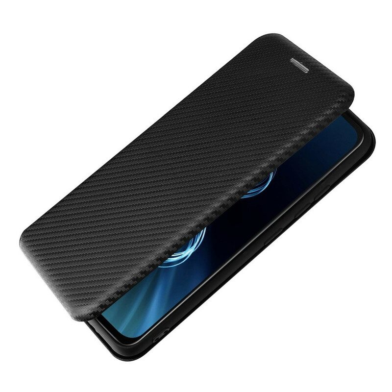 Schutzhülle Für Asus Zenfone 8 Flip Case Kohlefaser Mit Stützring