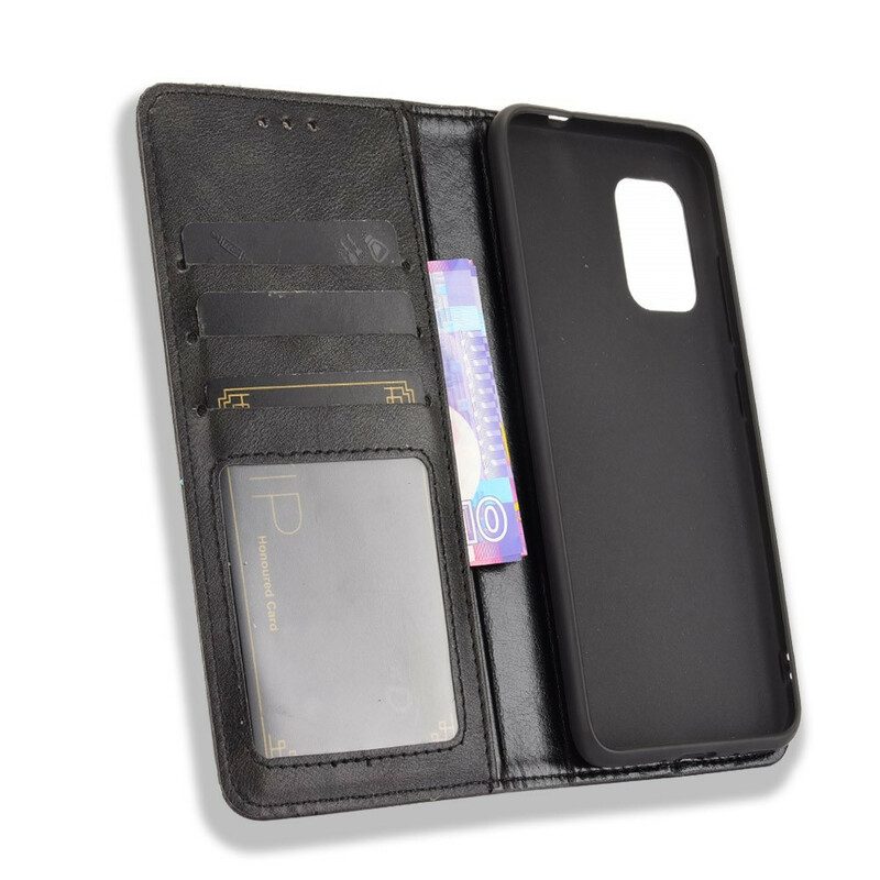 Schutzhülle Für Asus Zenfone 8 Flip Case Stilisierter Vintage-ledereffekt