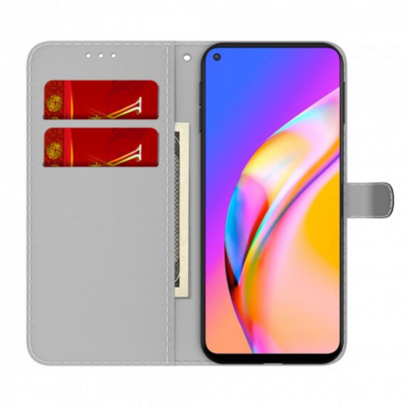 Flip Case Für Oppo A94 5G Abstraktes Muster