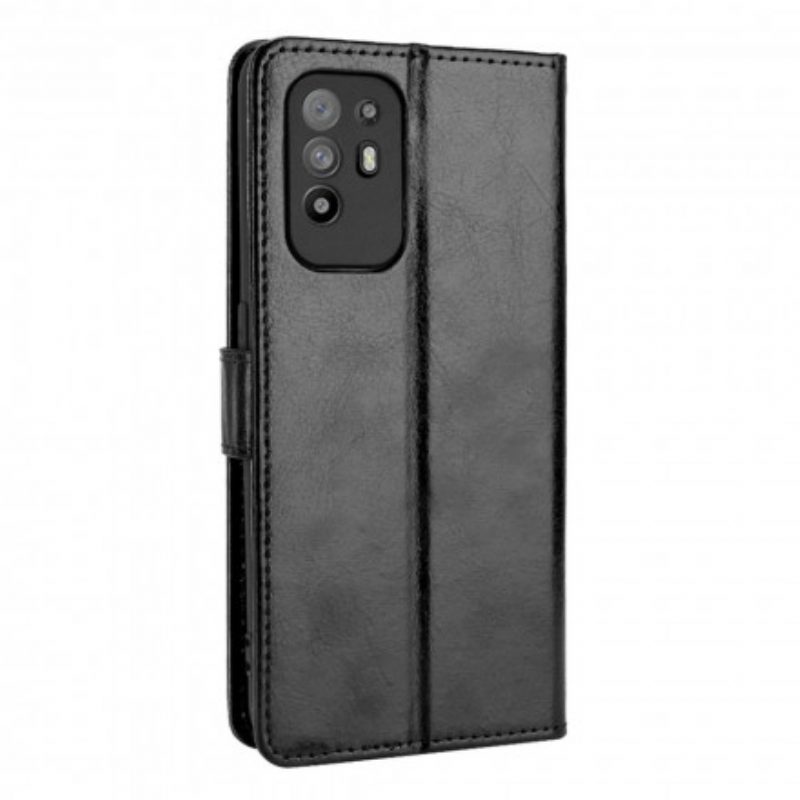 Flip Case Für Oppo A94 5G Auffälliges Kunstleder