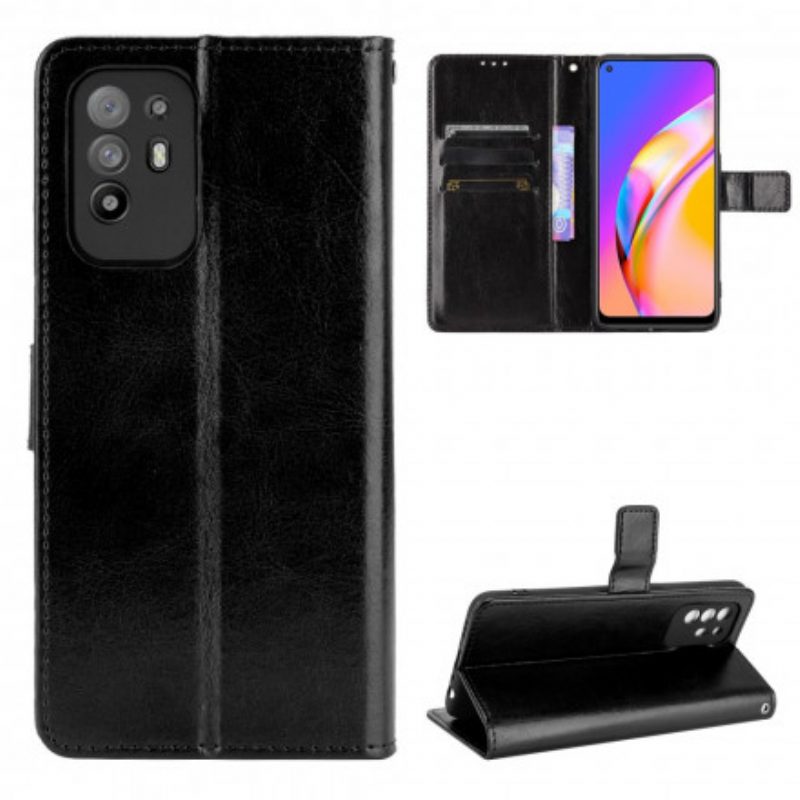 Flip Case Für Oppo A94 5G Auffälliges Kunstleder