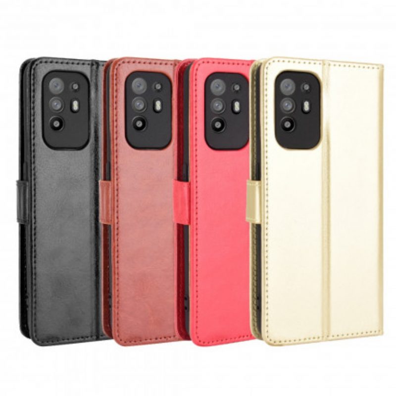 Flip Case Für Oppo A94 5G Auffälliges Kunstleder