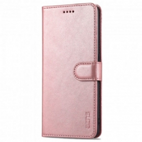 Flip Case Für Oppo A94 5G Azns Ledereffekt