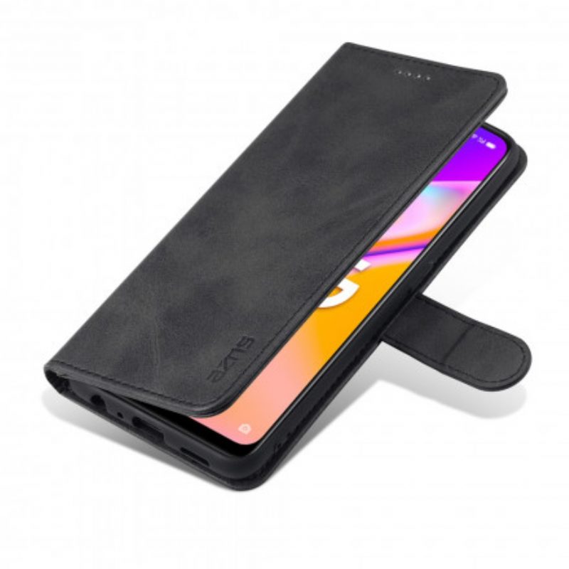 Flip Case Für Oppo A94 5G Azns Ledereffekt