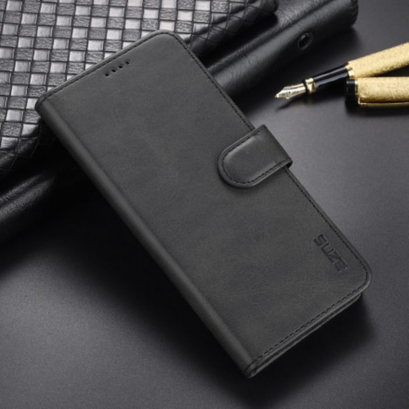 Flip Case Für Oppo A94 5G Azns Ledereffekt