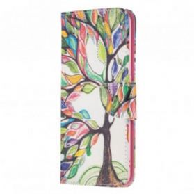 Flip Case Für Oppo A94 5G Bunter Baum