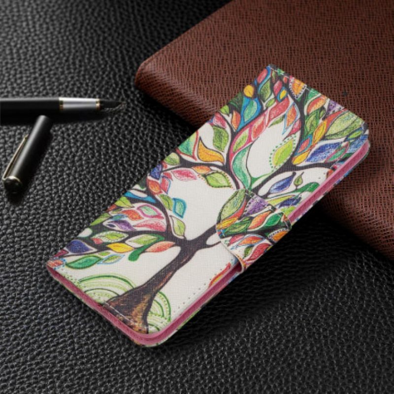 Flip Case Für Oppo A94 5G Bunter Baum