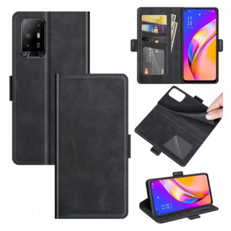 Flip Case Für Oppo A94 5G Flip Case Doppelte Klappe