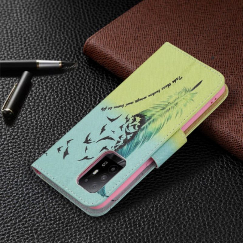 Flip Case Für Oppo A94 5G Fliegen Lernen