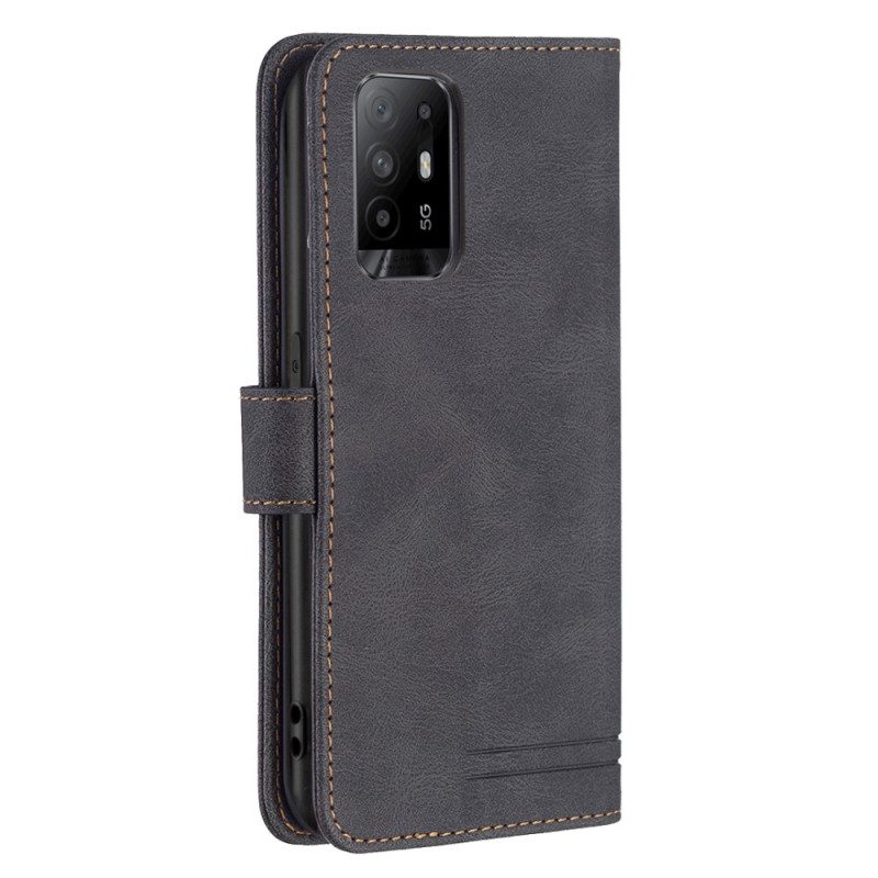 Flip Case Für Oppo A94 5G Kunstleder