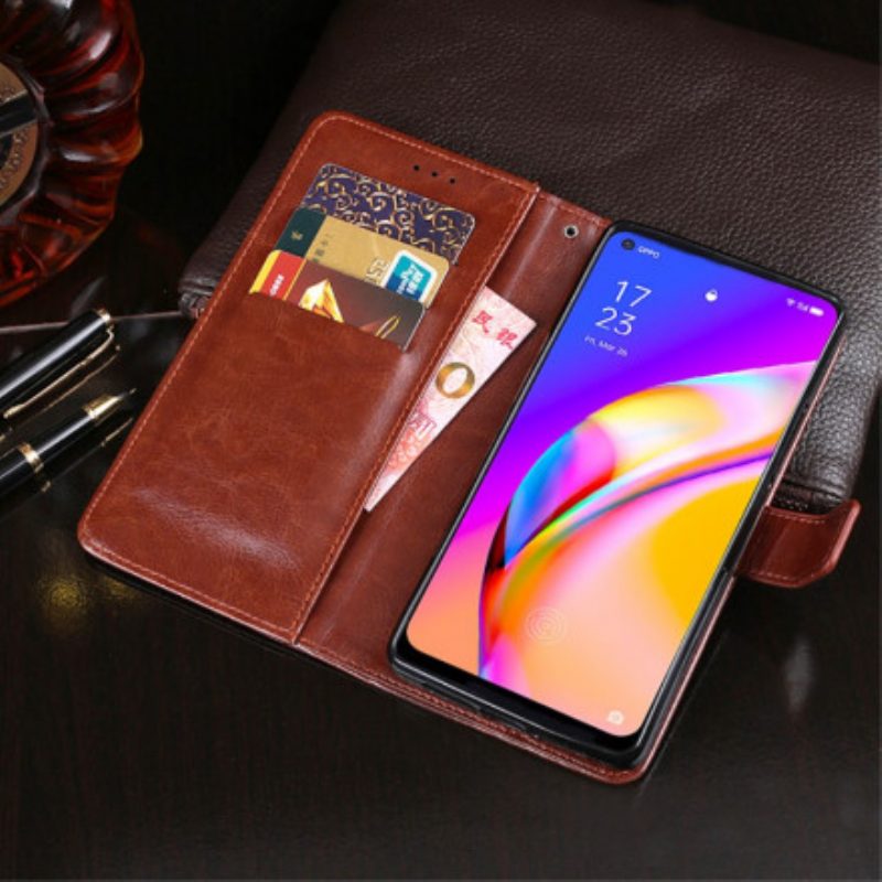 Flip Case Für Oppo A94 5G Kunstleder Idewei