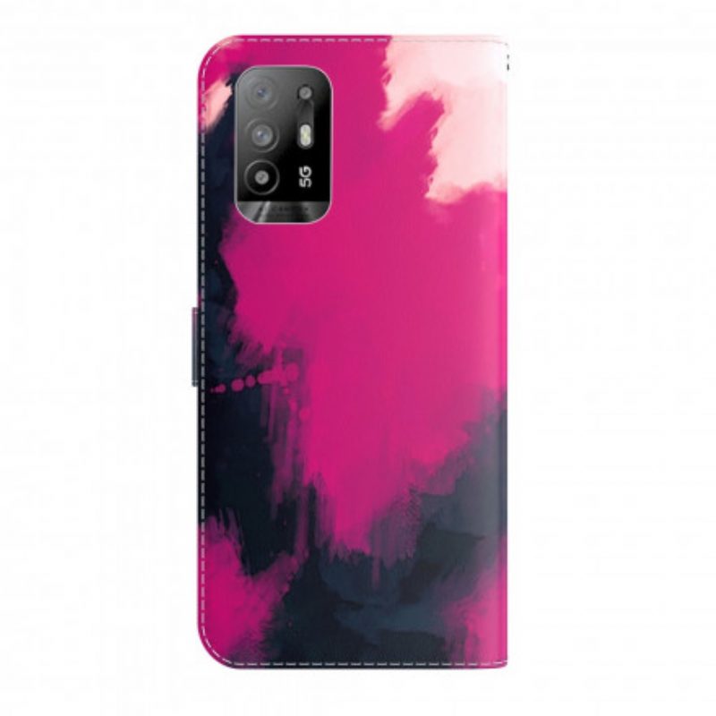 Lederhüllen Für Oppo A94 5G Aquarell