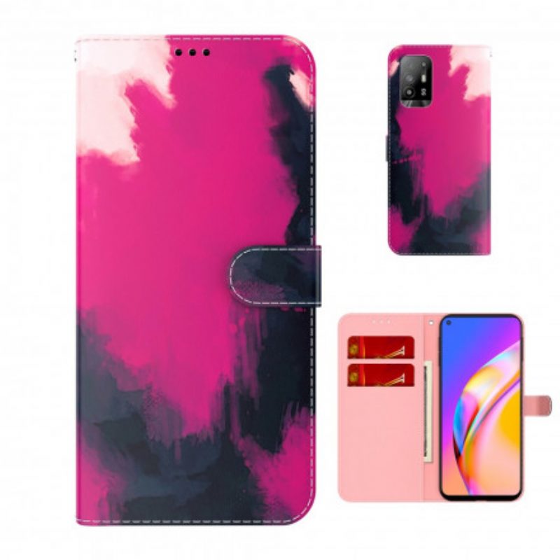 Lederhüllen Für Oppo A94 5G Aquarell