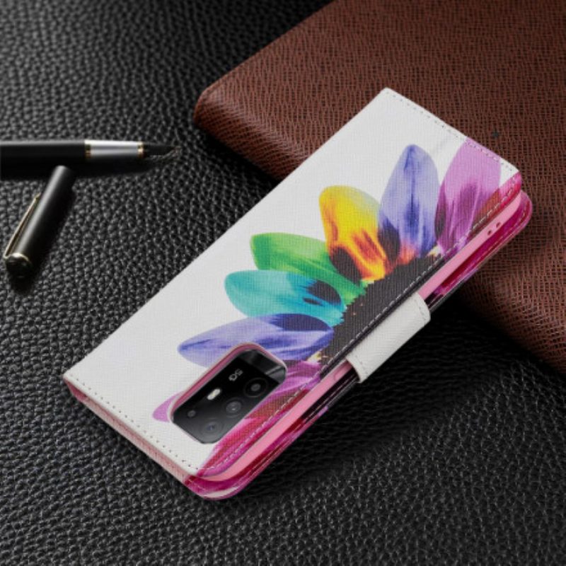 Lederhüllen Für Oppo A94 5G Aquarellblume