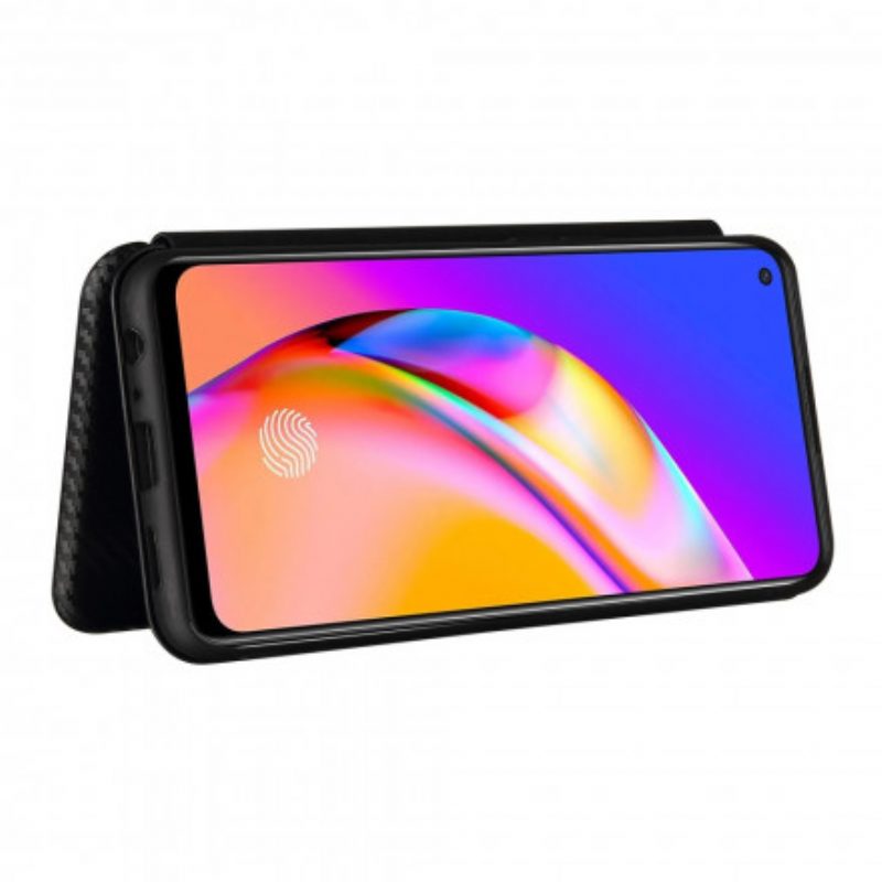 Schutzhülle Für Oppo A94 5G Flip Case Farbiges Carbon-silikon