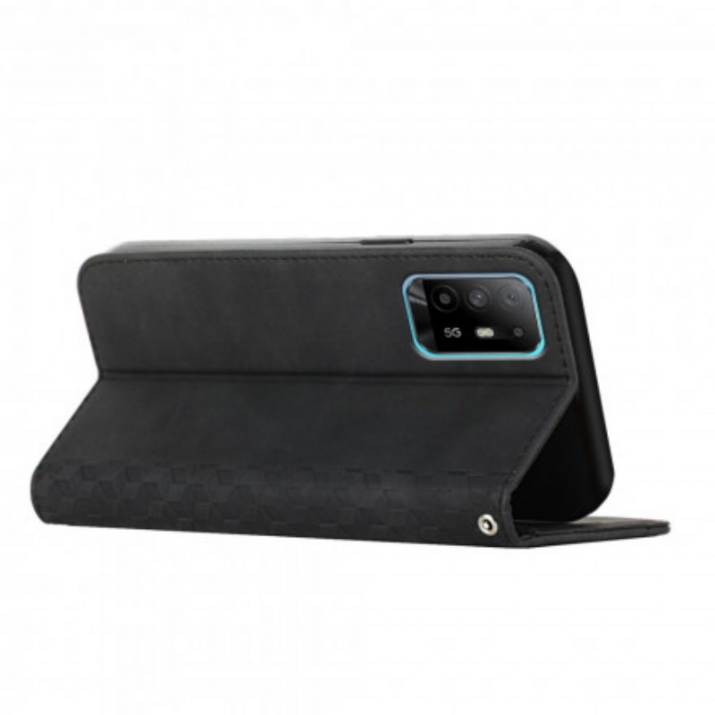 Schutzhülle Für Oppo A94 5G Flip Case Kubischer Skin-touch-stil