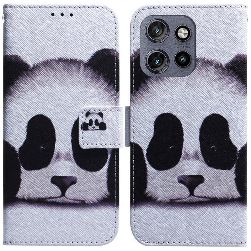 Lederhüllen Motorola Edge 50 Neo Panda