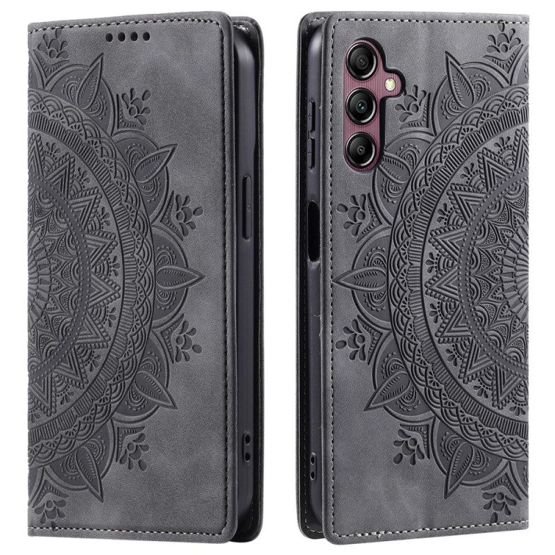 Flip Case Für Samsung Galaxy S24 Fe Mandala-wildleder-effekt