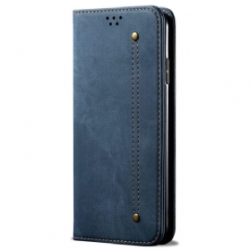 Flip Case Samsung Galaxy S24 Fe Jeansstoff