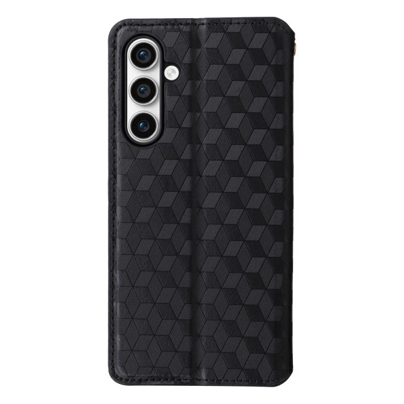 Flip Case Samsung Galaxy S24 Fe Rautenmuster