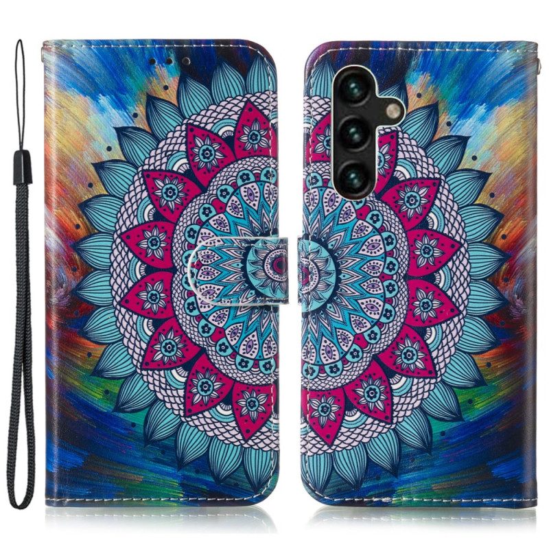 Lederhüllen Für Samsung Galaxy S24 Fe Mandala-muster