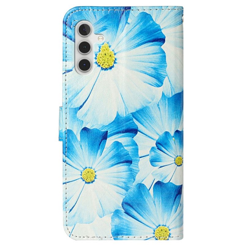 Lederhüllen Samsung Galaxy S24 Fe Handyhülle Orchideen