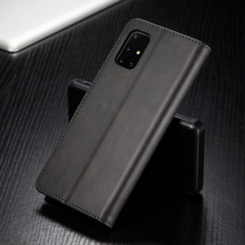 Flip Case Für Samsung Galaxy A71 5G Lc.imeeke Ledereffekt