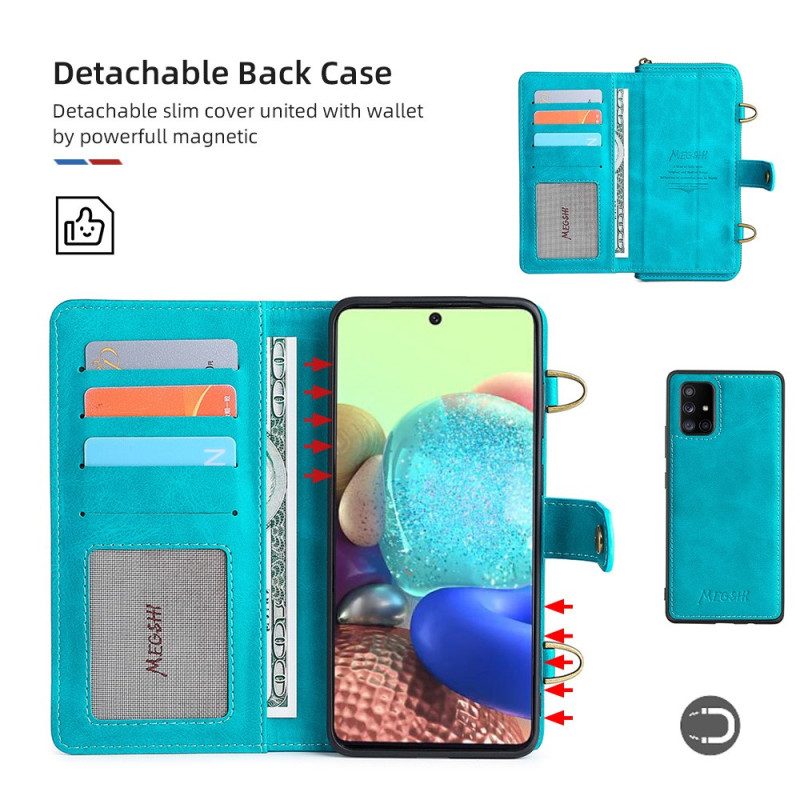 Flip Case Für Samsung Galaxy A71 5G Megshi Abnehmbar