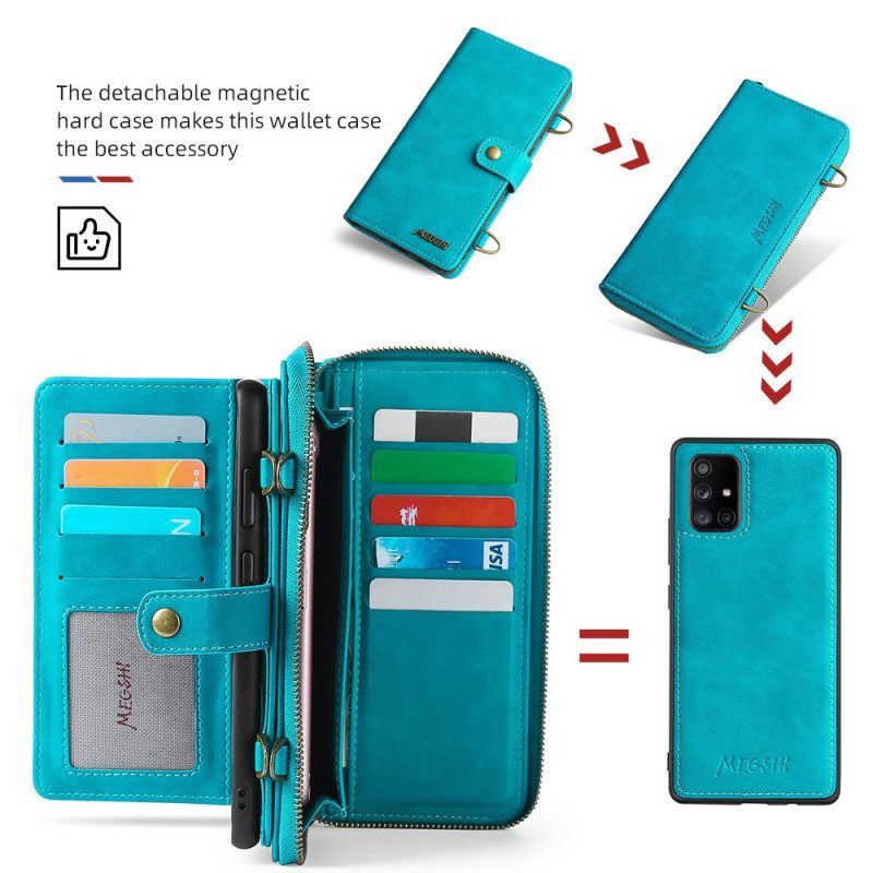 Flip Case Für Samsung Galaxy A71 5G Megshi Abnehmbar