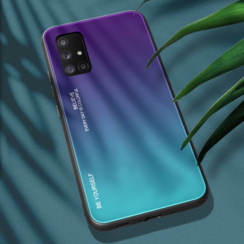 Hülle Für Samsung Galaxy A71 5G Gehärtetes Glas. Sei Du Selbst